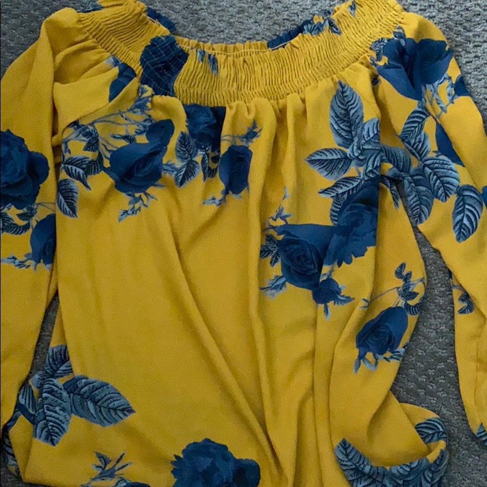 Blue flower shirt